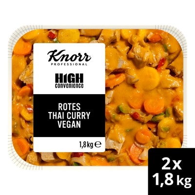 Knorr Professional High Convenience Rotes Thai Curry 1,8 kg - Einfach, vielseitig, flexibel: zum pur servieren, individuell zusammenstellen oder kreativ verfeinern. 

 Perfekt für den Außer-Haus-Markt. 
